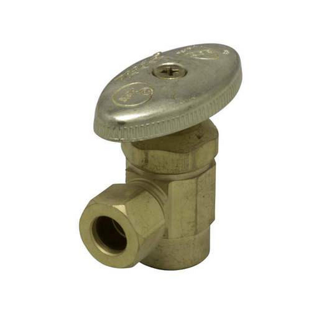 PROFLO PFXAS32C Lead Free 1/2 in. x 3/8 in. Sweat x Compression Brass Angle Supply Stop Valve