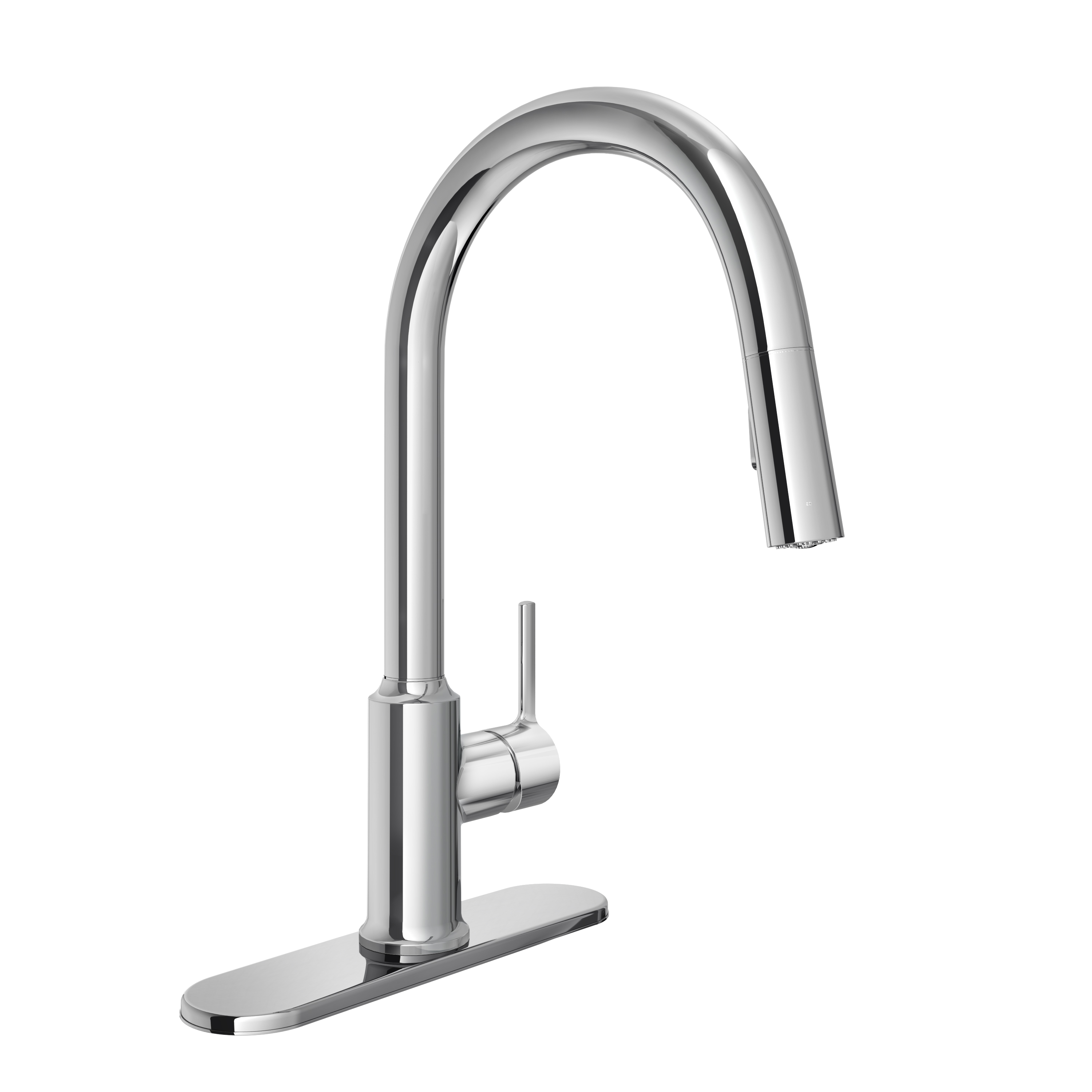 PROFLO PFXC4027CP Loftus Series Lead Free 1.5 gpm Single Handle Lever Pull Down Kitchen Faucet, Polished Chrome