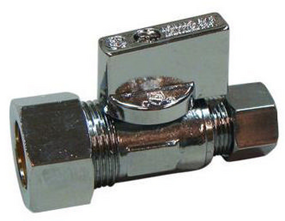 PROFLO PFXQSC32C Lead Free 5/8 in. x 3/8 in. OD Compression x Compression Quarter Straight Valve