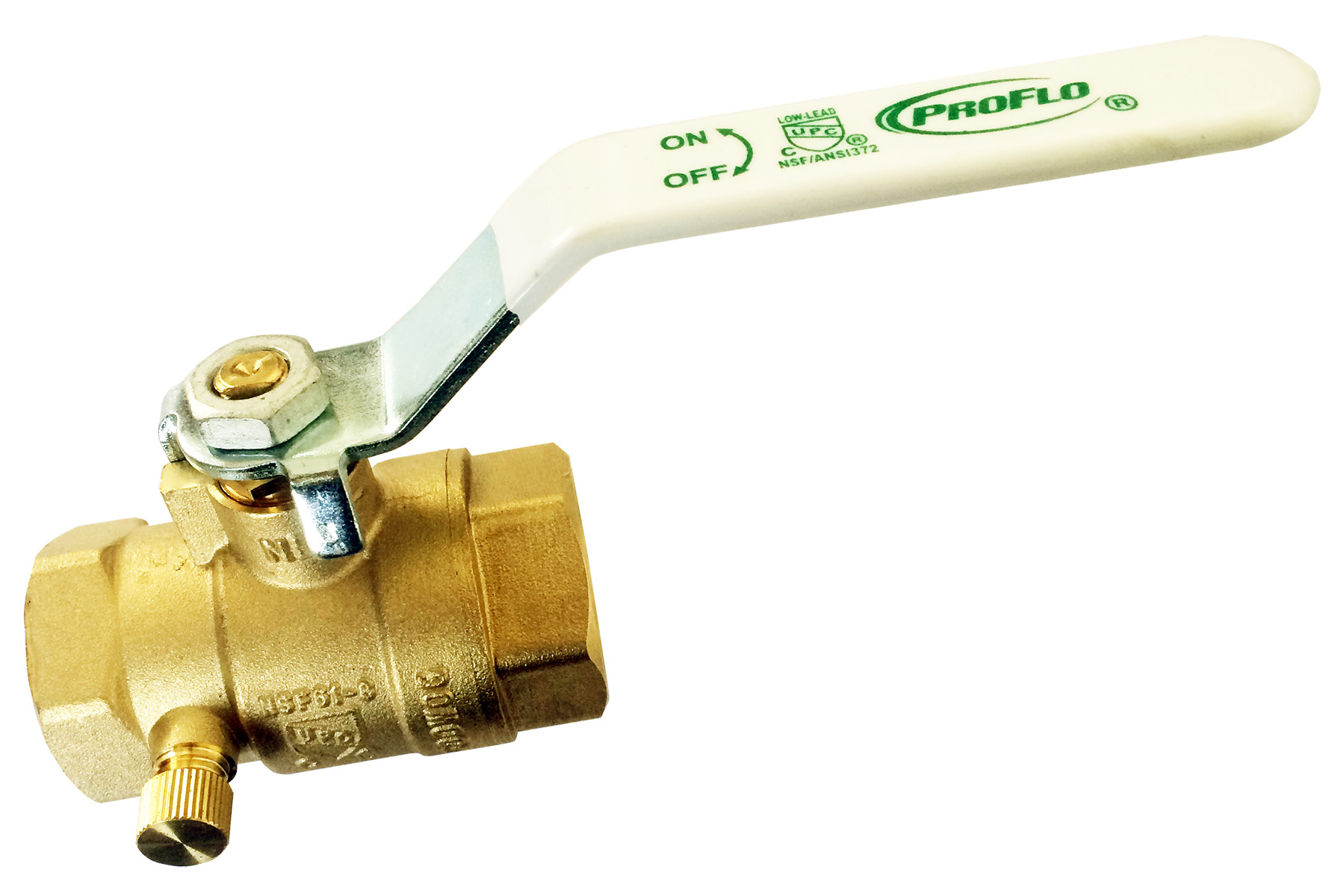 PROFLO PFXR850PF PFXR850 Series Low Lead Compliant 3/4 in. IPS x IPS Full Port Brass Ball and Waste Valve