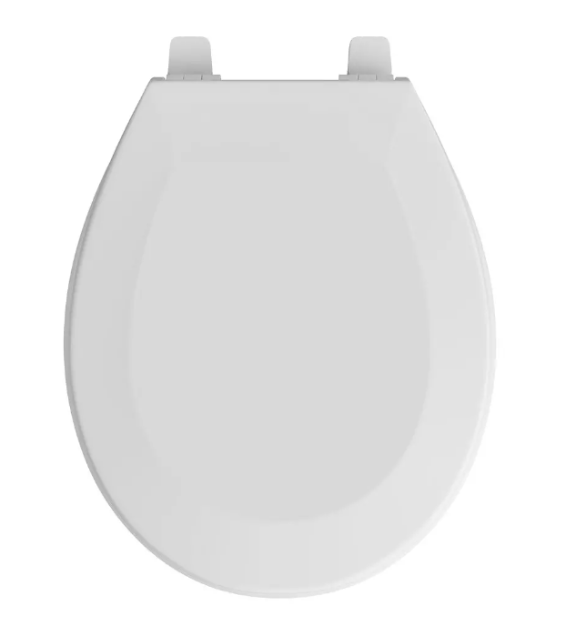 PROFLO PFTSE1000WH Tizer Round Closed Front Plastic Toilet Seat with Cover, White