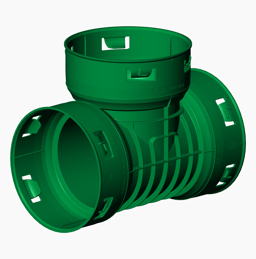 TEE DR 100x100x100mm(4x4x4'')