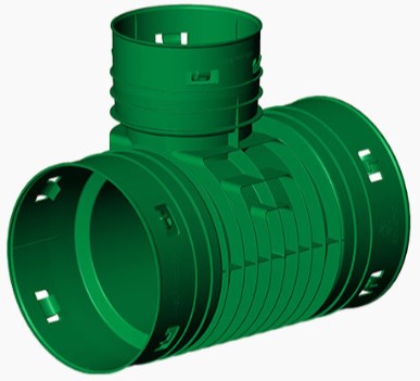 REDUCING TEE 150x150x100mm(6x6x4'')