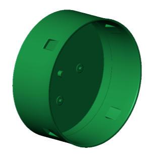 END CAP EXT 300mm(12'') SNAP