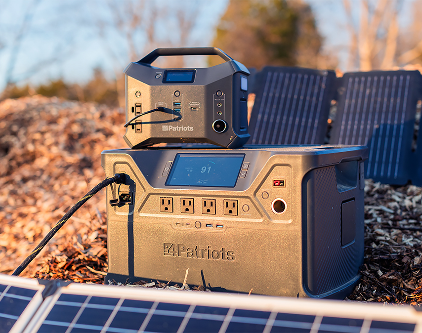Patriot Power Portable Solar Generator 1200 & Solar Panel | 4Patriots ...