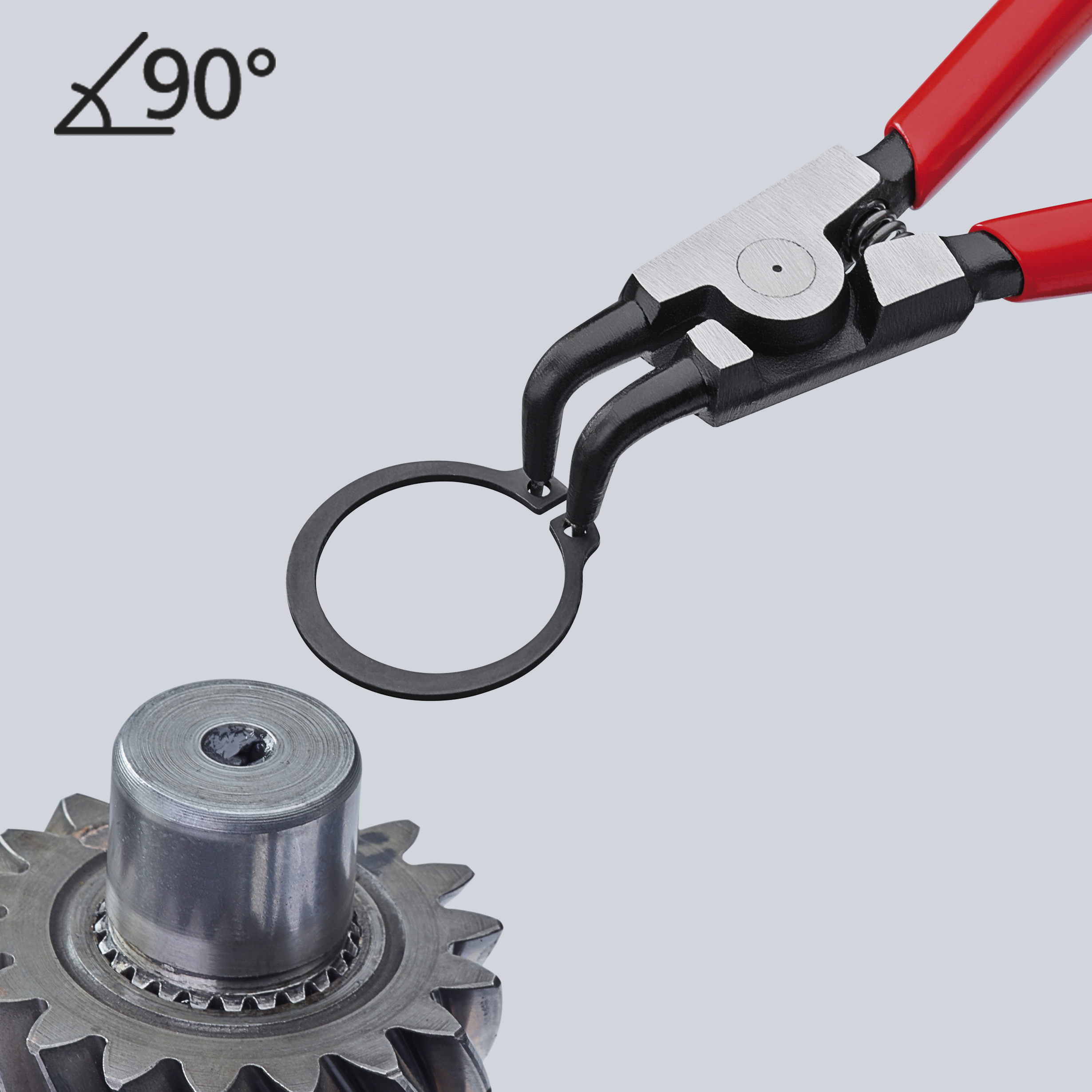 6 3/4" External 90° Angled Snap Ring Pliers-Forged Tips