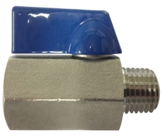 M x F SS Mini Ball Valve Flag Handle M x F SS Mini Ball Valve Flag Handle