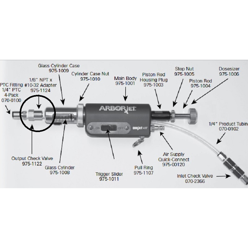 9751124 ARBORJET QUIKJet Air Adaptor Male1/8" NPT Shelter Tree