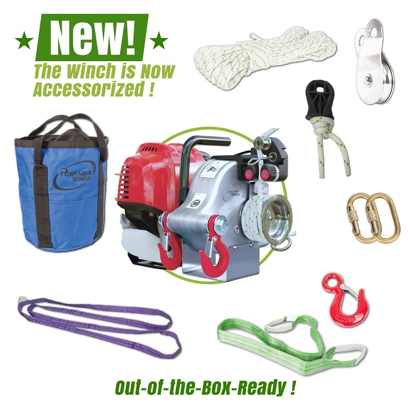 PCW4000A Portable Winch KIT PULLING WINCH 4000CC with Accessories RBI