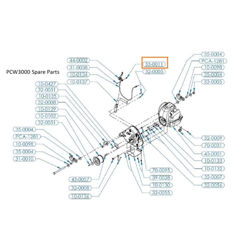 330011 Portable Winch SQUARE NUT 1024 ZN RBI