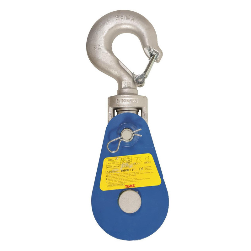 2 Poulies De Récupération (Snatch Block) 2 Tonnes - Crochet Pivotant, Pour Câble 3/8"