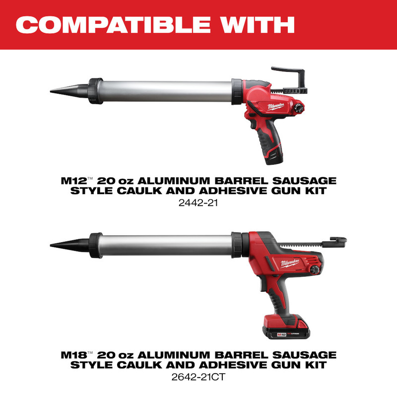 244221 MILWAUKEE M12 Sausage Style Caulk and Adhesive Gun Kit