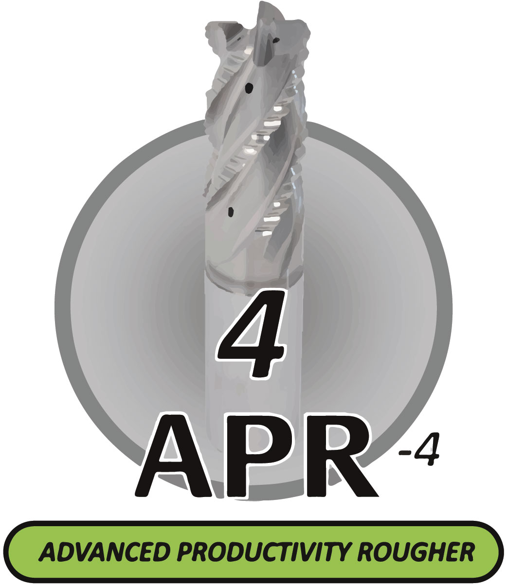 25.00mm Dia, 4 Flute, Chip Breaker Corner Radius End Mill - 45019