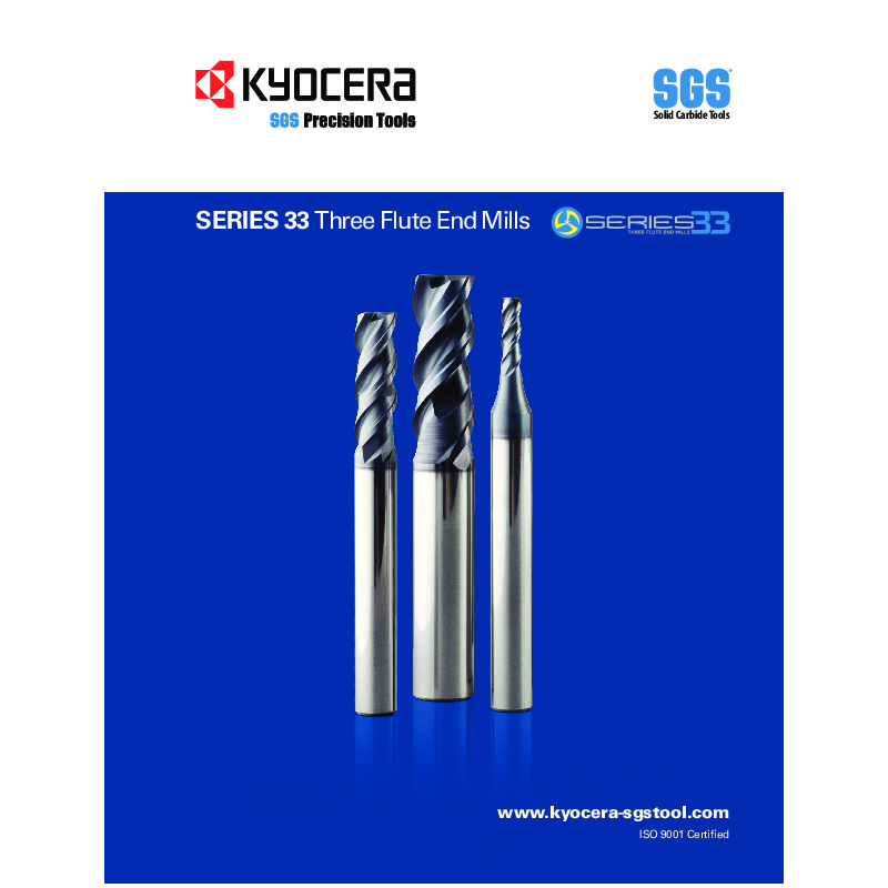 LOT ( 5 ) NEW 5/16" SGS KYOCERA ZPCR VARIABLE HELIX 36452 SOLID CARBIDE ENDMILL