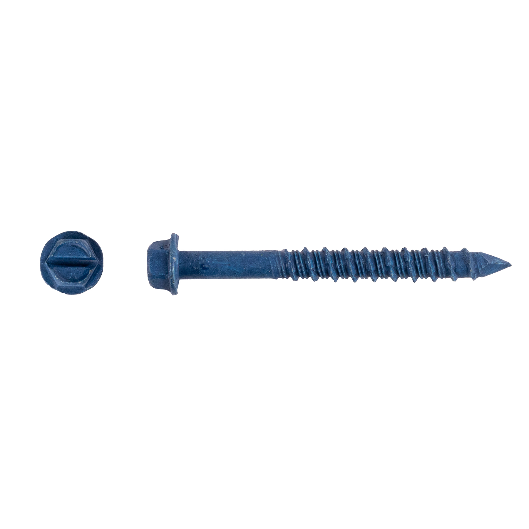 Wej-It 1/4" X 1-1/4" Hex Washer Head Concrete Screws With Bit - 410 Stainless Steel, 100pc Box