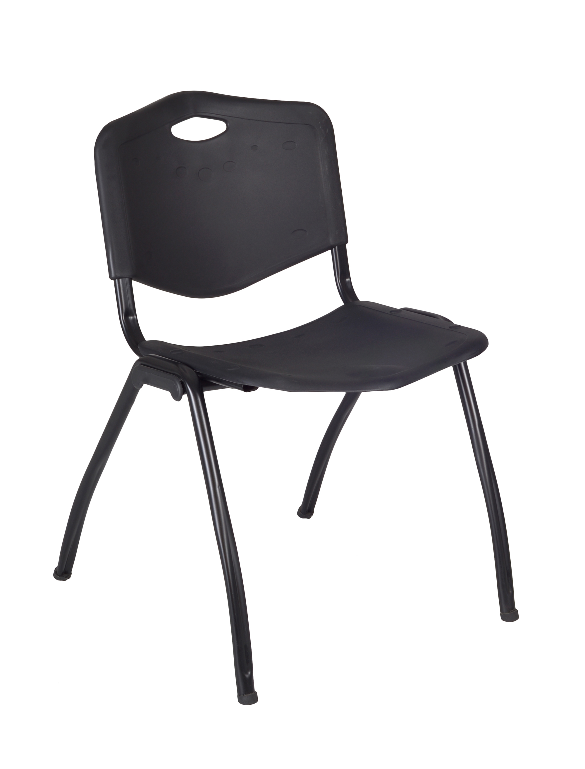 Regency Kee 36 in Round Breakroom Table Top Black Legs 4 M Stack Chairs - Picture 29 of 110