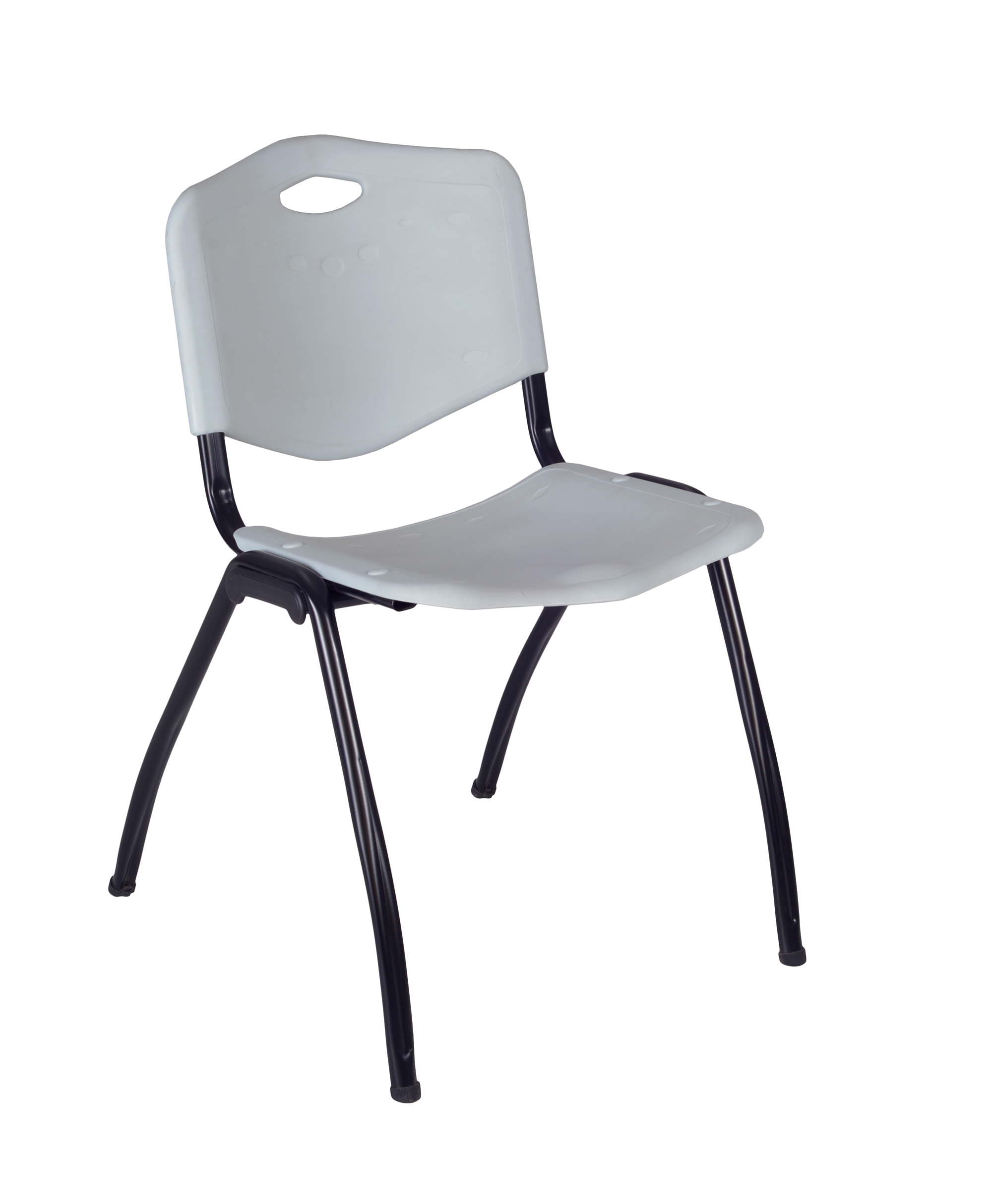 Regency Kee 36 in Round Breakroom Table Top Black Legs 4 M Stack Chairs - Picture 37 of 110