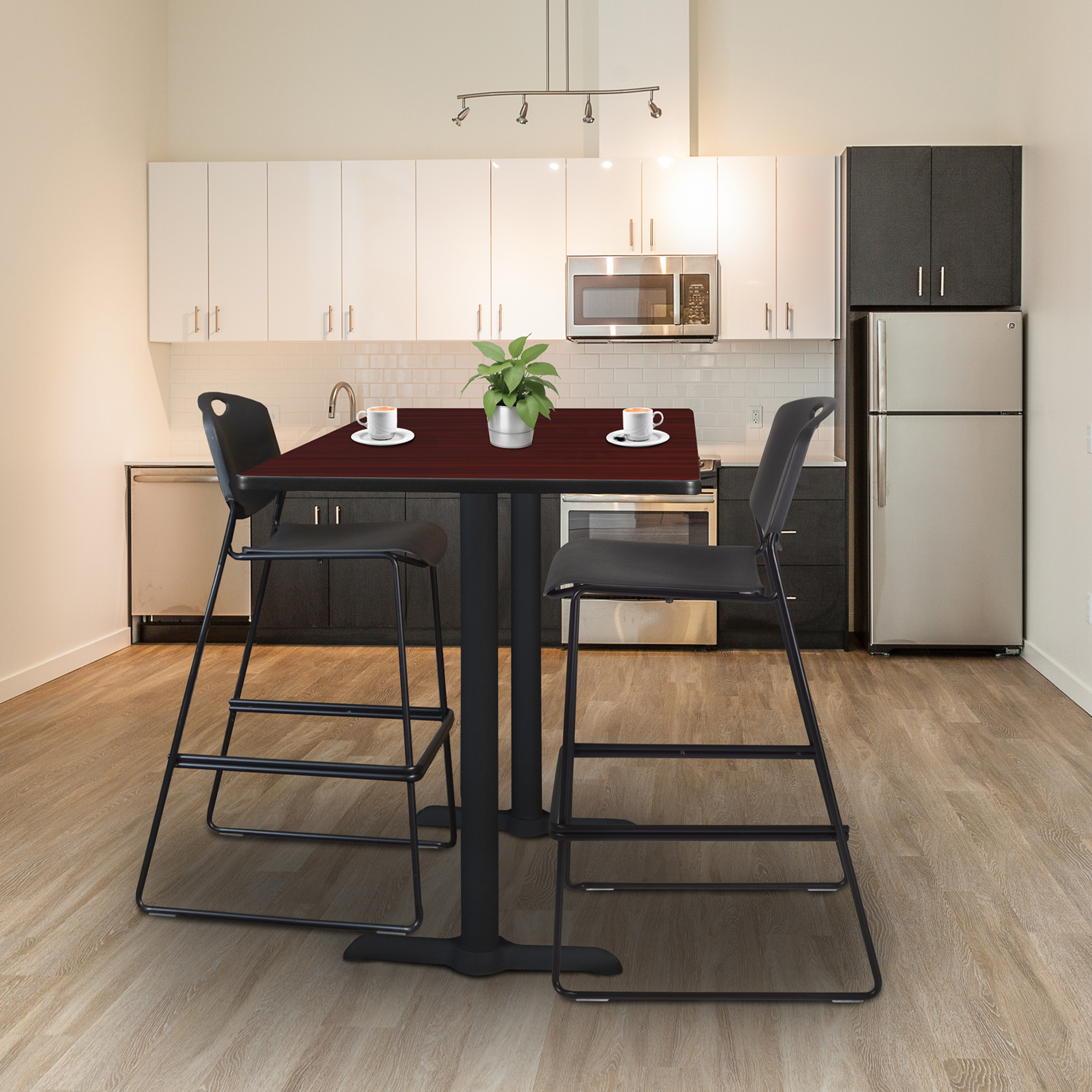 Regency Cain 48 x 24 in. Steel TBase Cafe Training Seminar Table - Picture 10 of 20