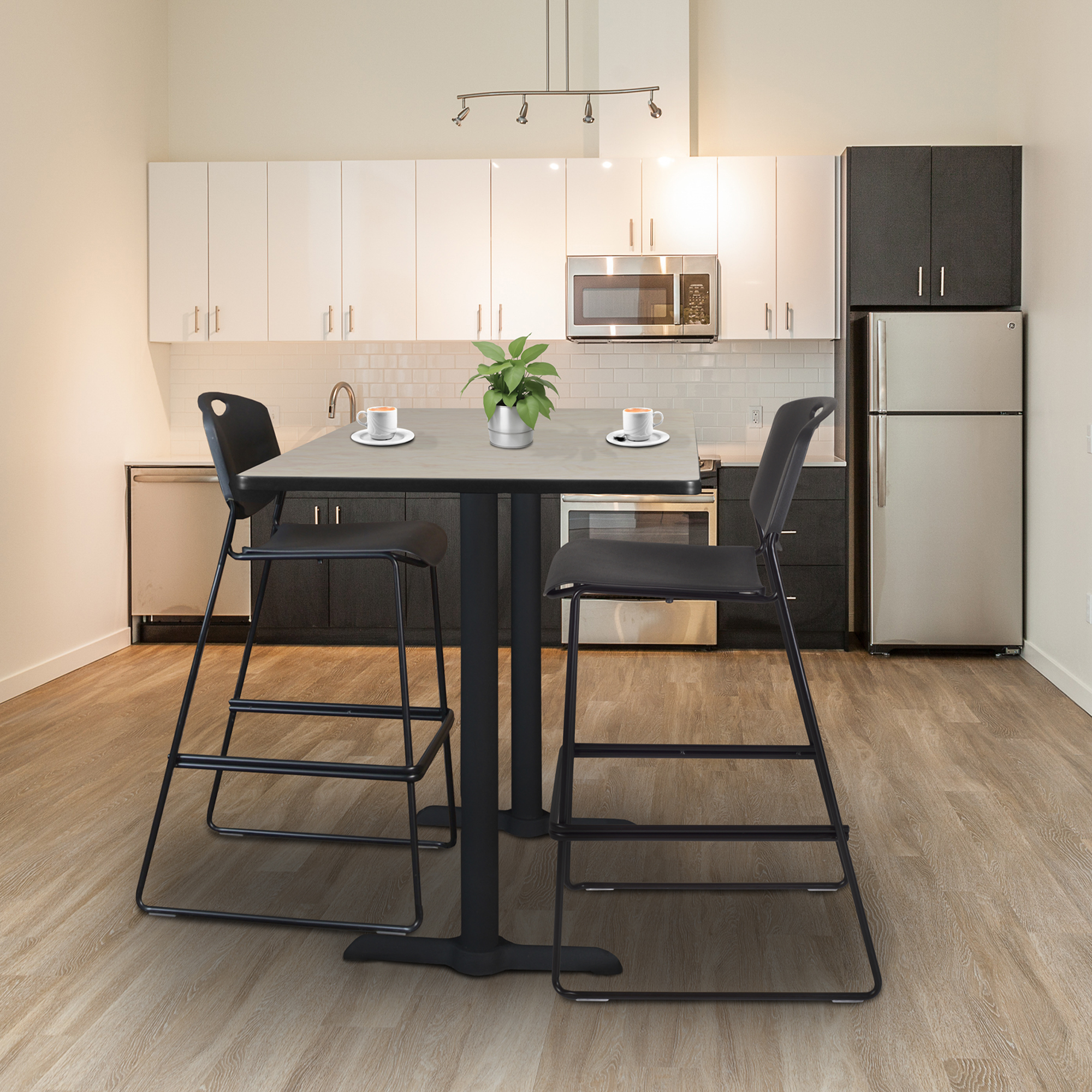 Regency Cain 48 x 24 in. Steel TBase Cafe Training Seminar Table - Picture 14 of 20