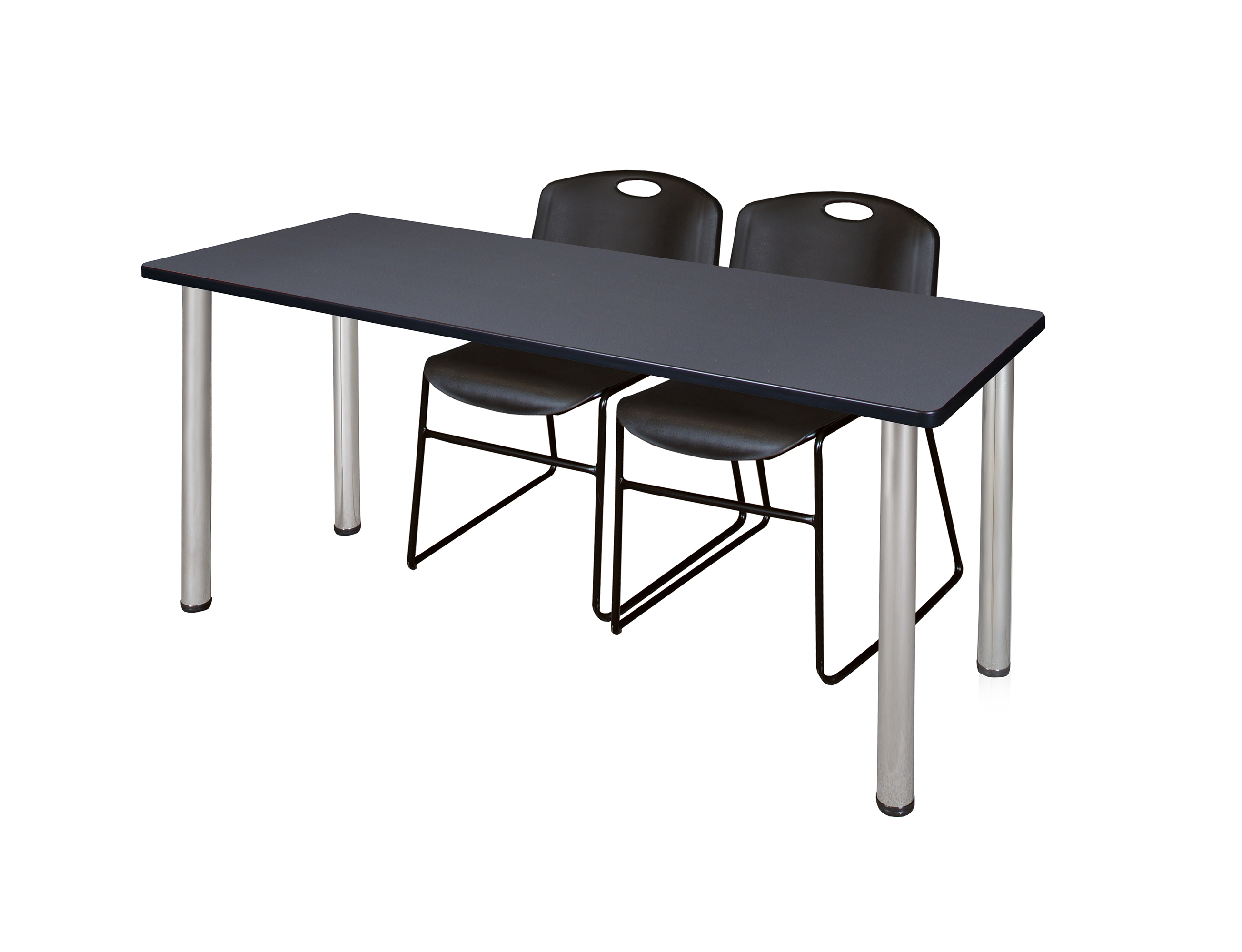 Regency Kee 60 x 24 in. Training Table Top Black Legs & 2 Zeng Chairs - Picture 37 of 116