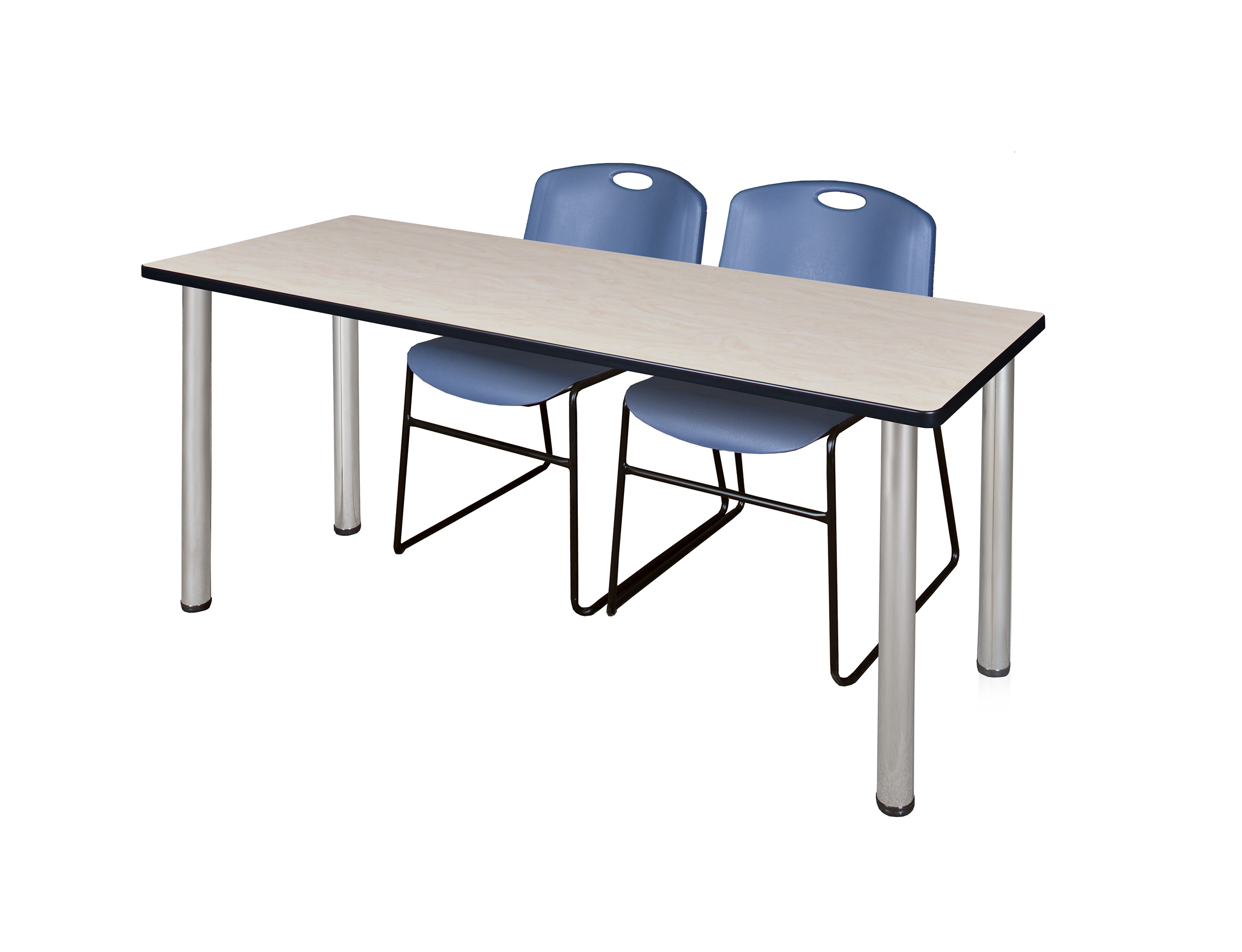 Regency Kee 60 x 24 in. Training Table Top Black Legs & 2 Zeng Chairs - Picture 97 of 116