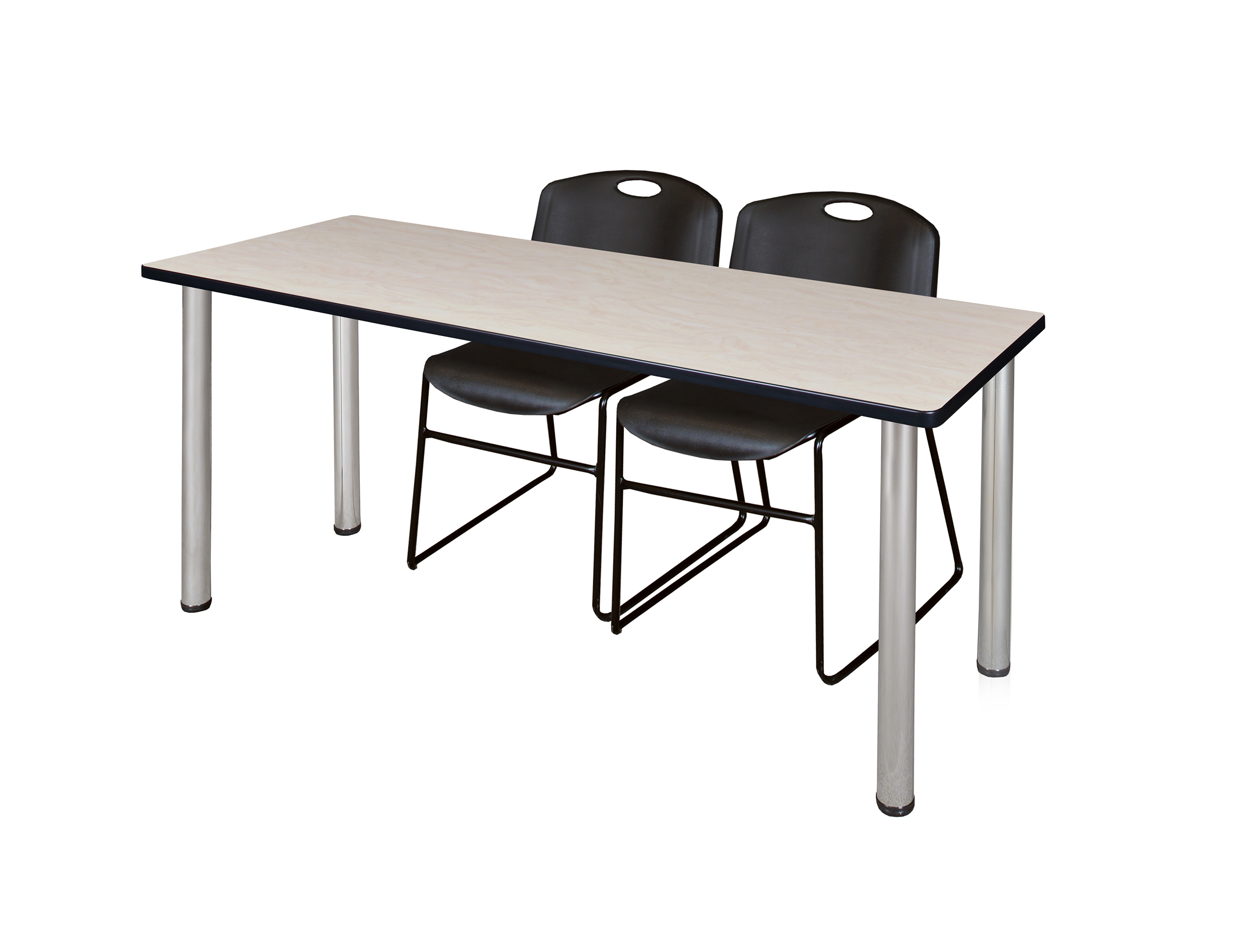 Regency Kee 60 x 24 in. Training Table Top Black Legs & 2 Zeng Chairs - Picture 45 of 116