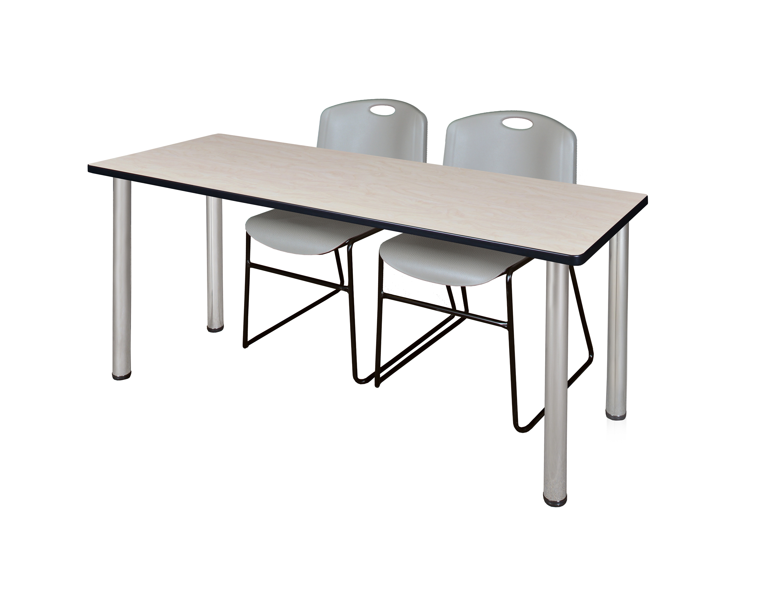 Regency Kee 60 x 24 in. Training Table Top Black Legs & 2 Zeng Chairs - Picture 113 of 116