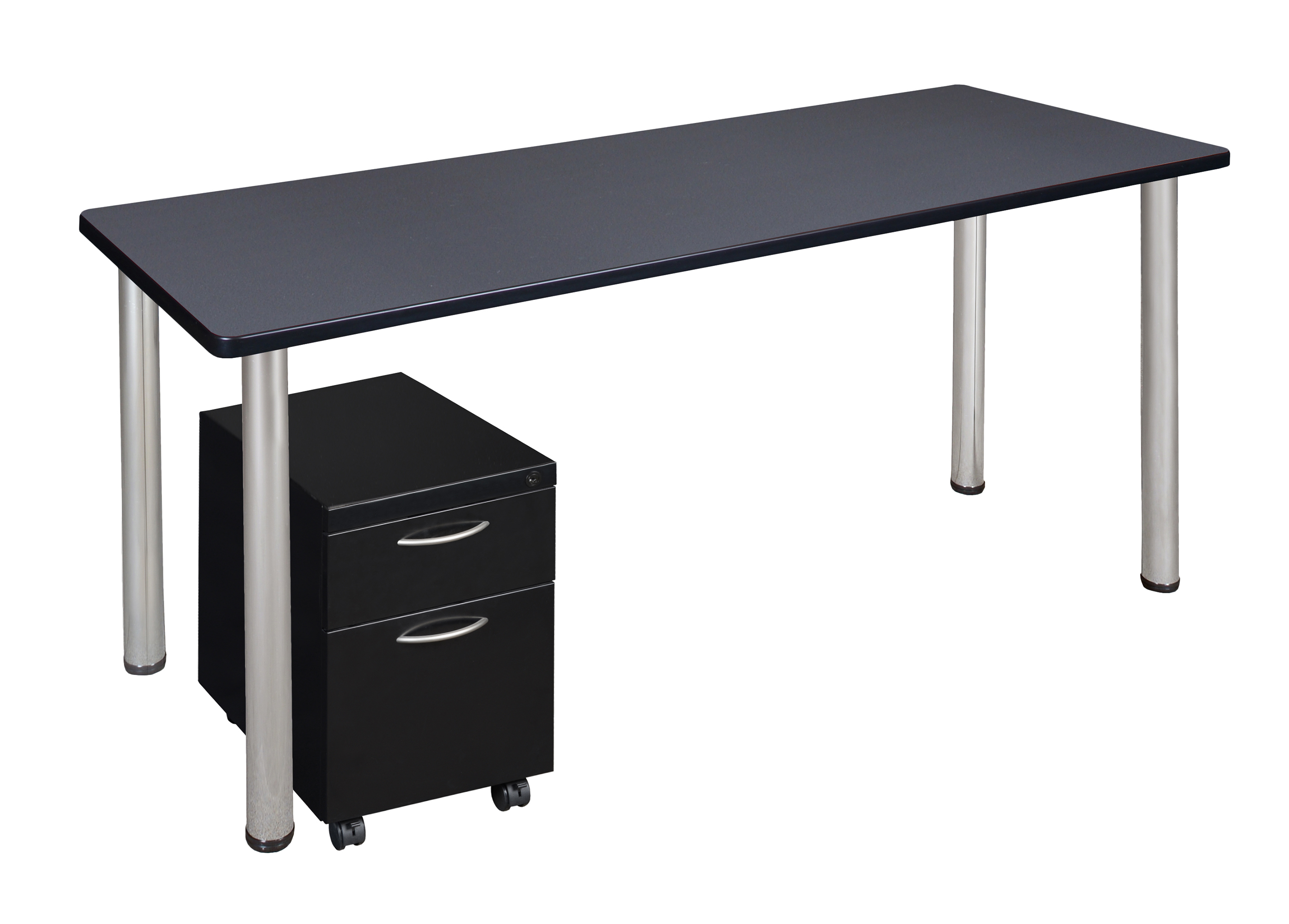 Regency Kee 60 x 24 in. Office Desk Table with Mobile Pedestal Drawer - Picture 16 of 24