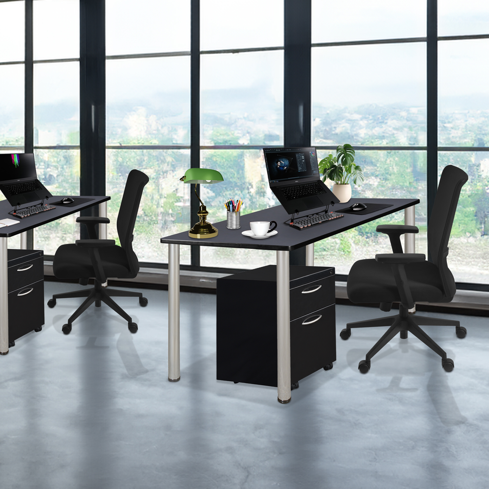 Regency Kee 60 x 24 in. Office Desk Table with Mobile Pedestal Drawer - Picture 17 of 24