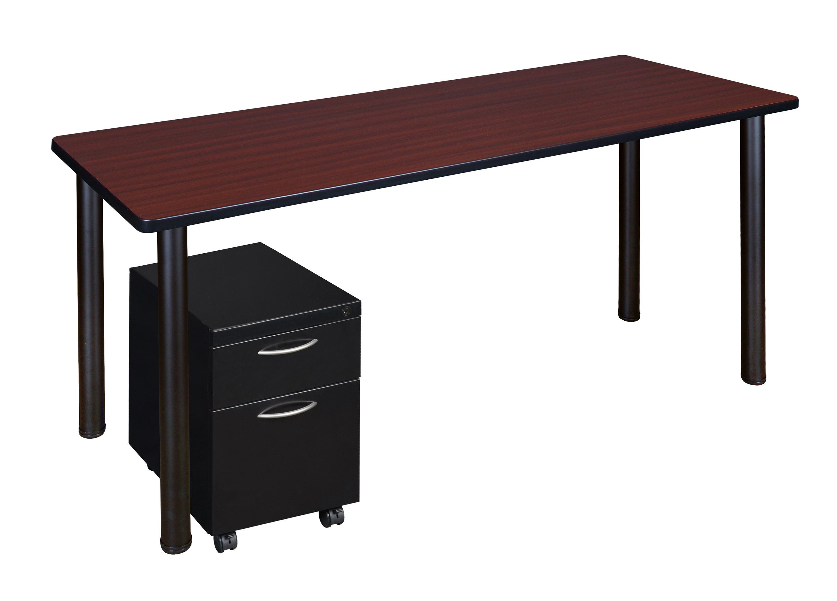 Regency Kee 60 x 24 in. Office Desk Table with Mobile Pedestal Drawer - Picture 8 of 24