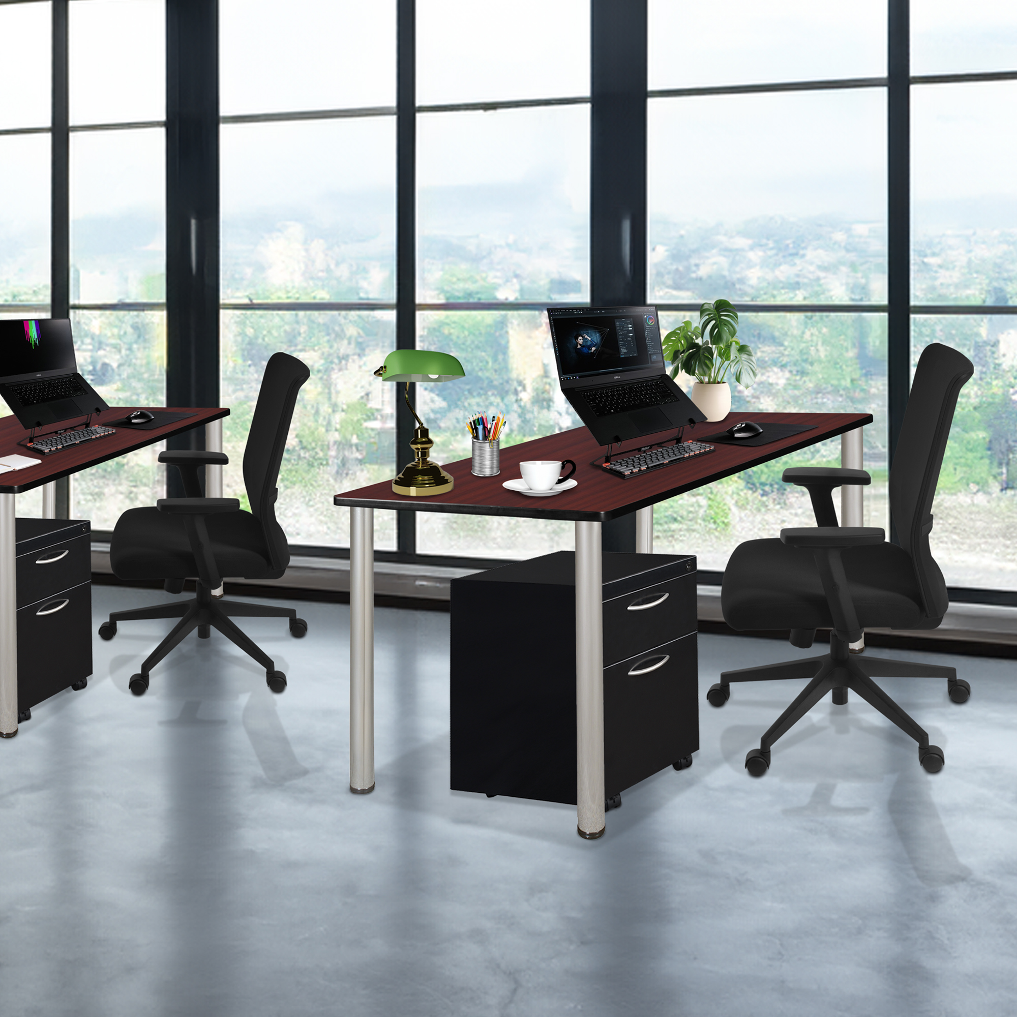 Regency Kee 60 x 24 in. Office Desk Table with Mobile Pedestal Drawer - Picture 20 of 24
