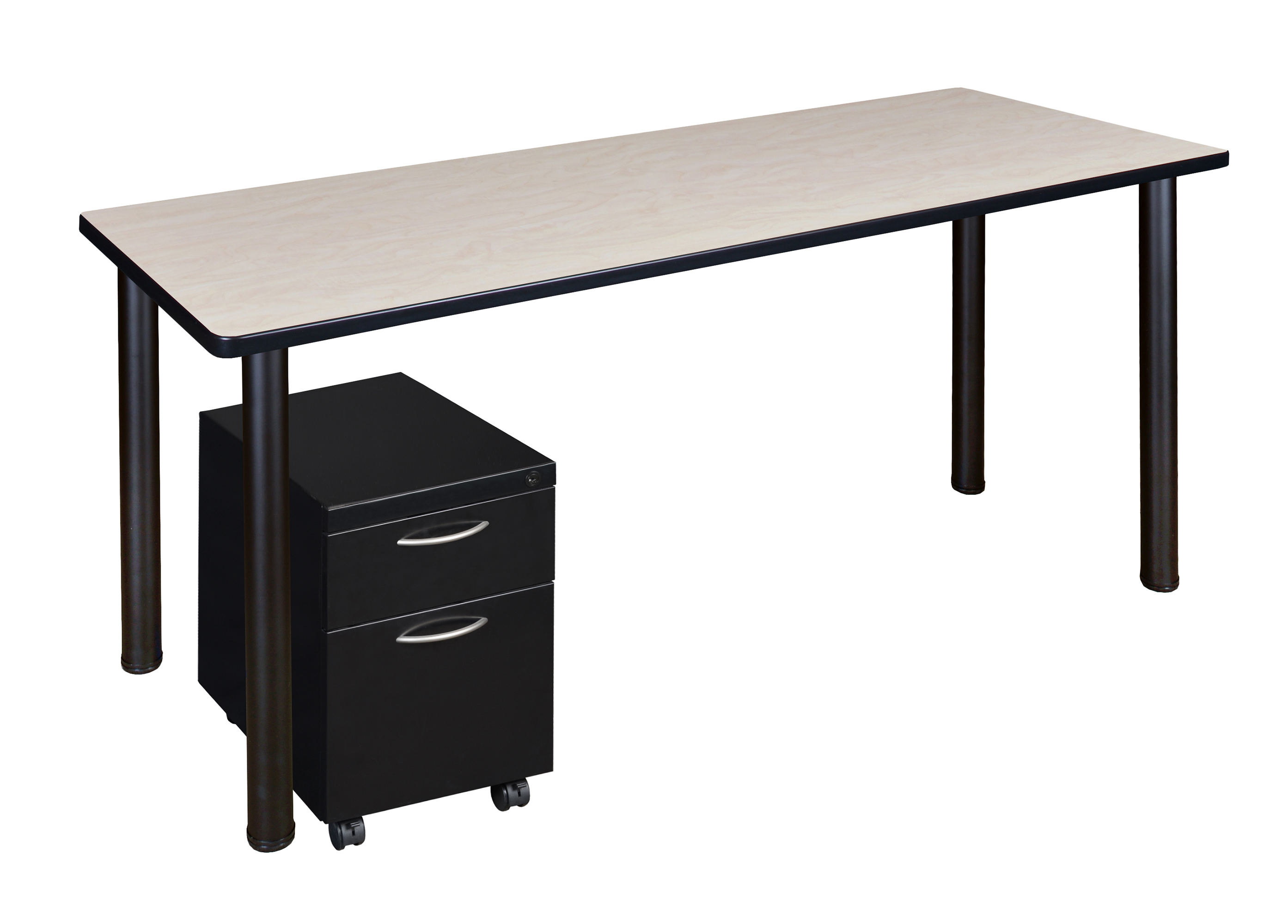 Regency Kee 60 x 24 in. Office Desk Table with Mobile Pedestal Drawer - Picture 11 of 24