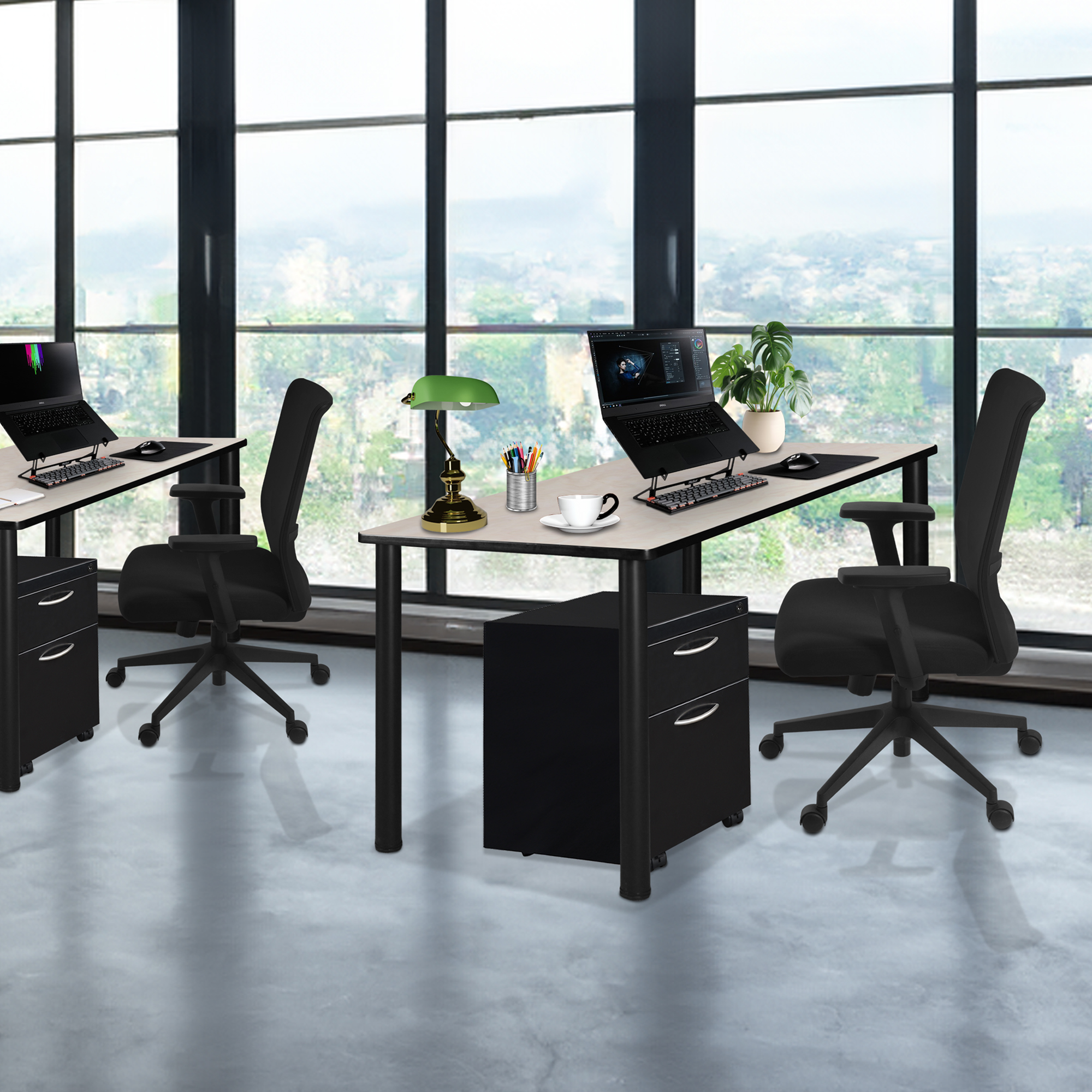 Regency Kee 60 x 24 in. Office Desk Table with Mobile Pedestal Drawer - Picture 12 of 24