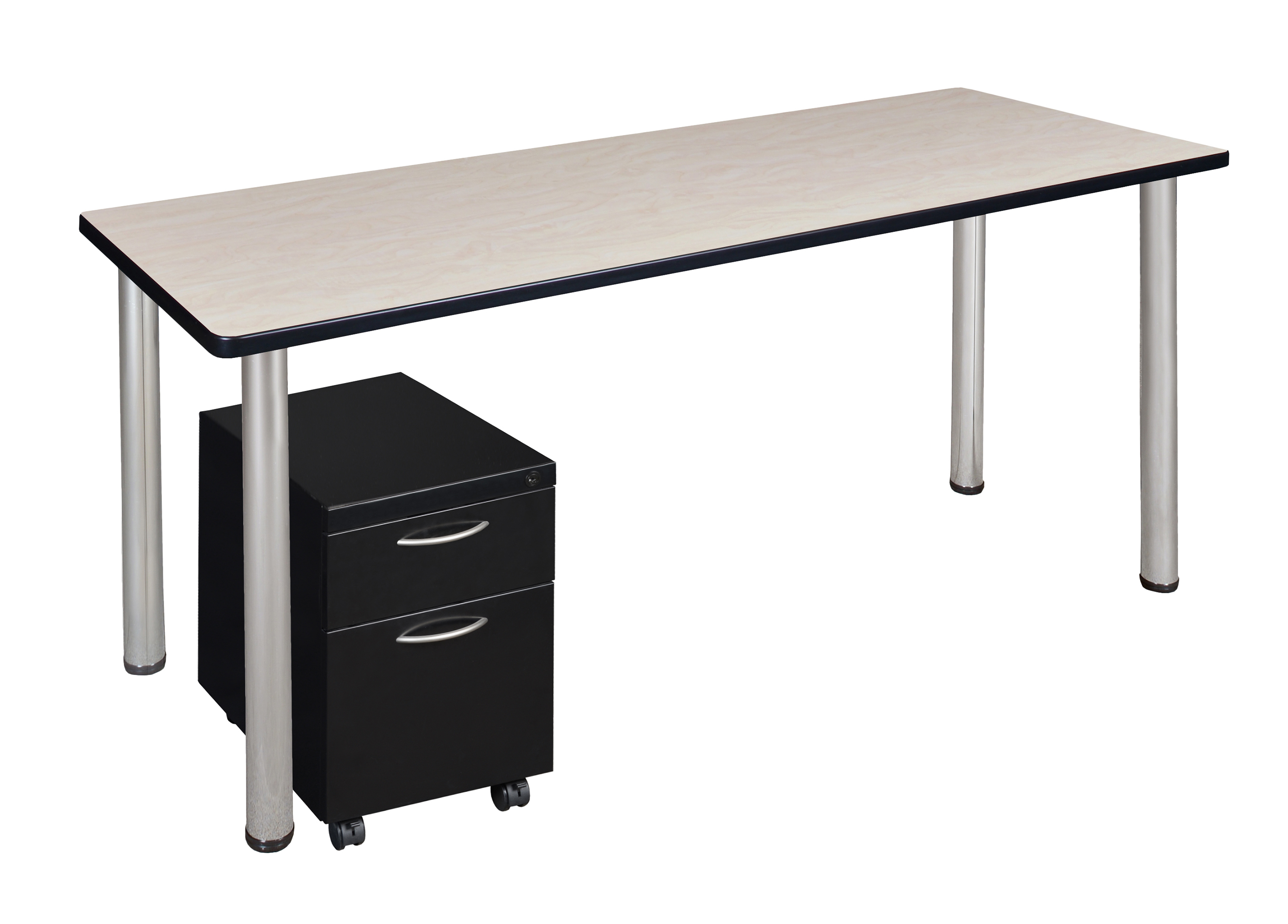 Regency Kee 60 x 24 in. Office Desk Table with Mobile Pedestal Drawer - Picture 22 of 24