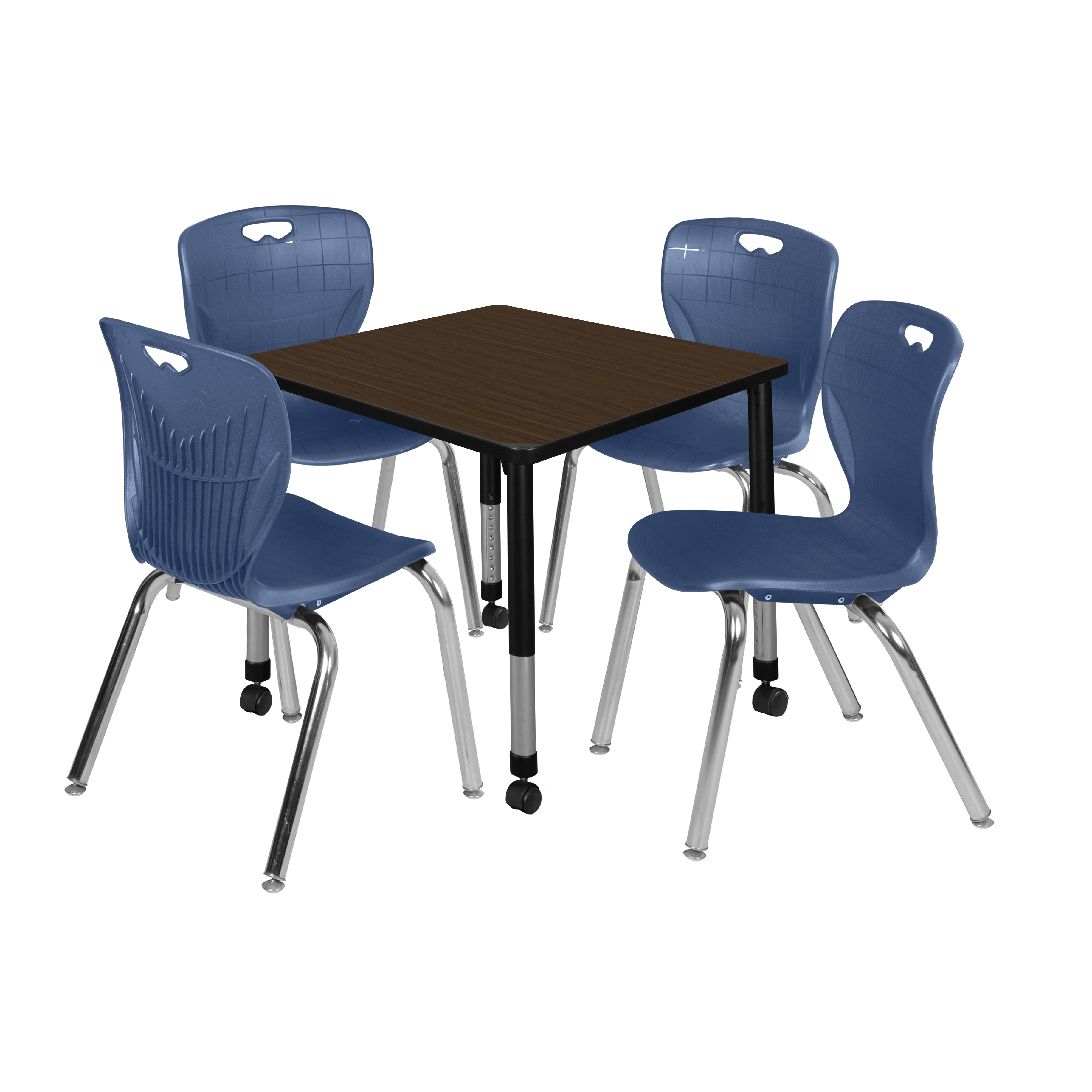 Regency Kee 30 in. Square Mobile Adjustable Classroom Table & 4 Andy 18 in. - Picture 31 of 48