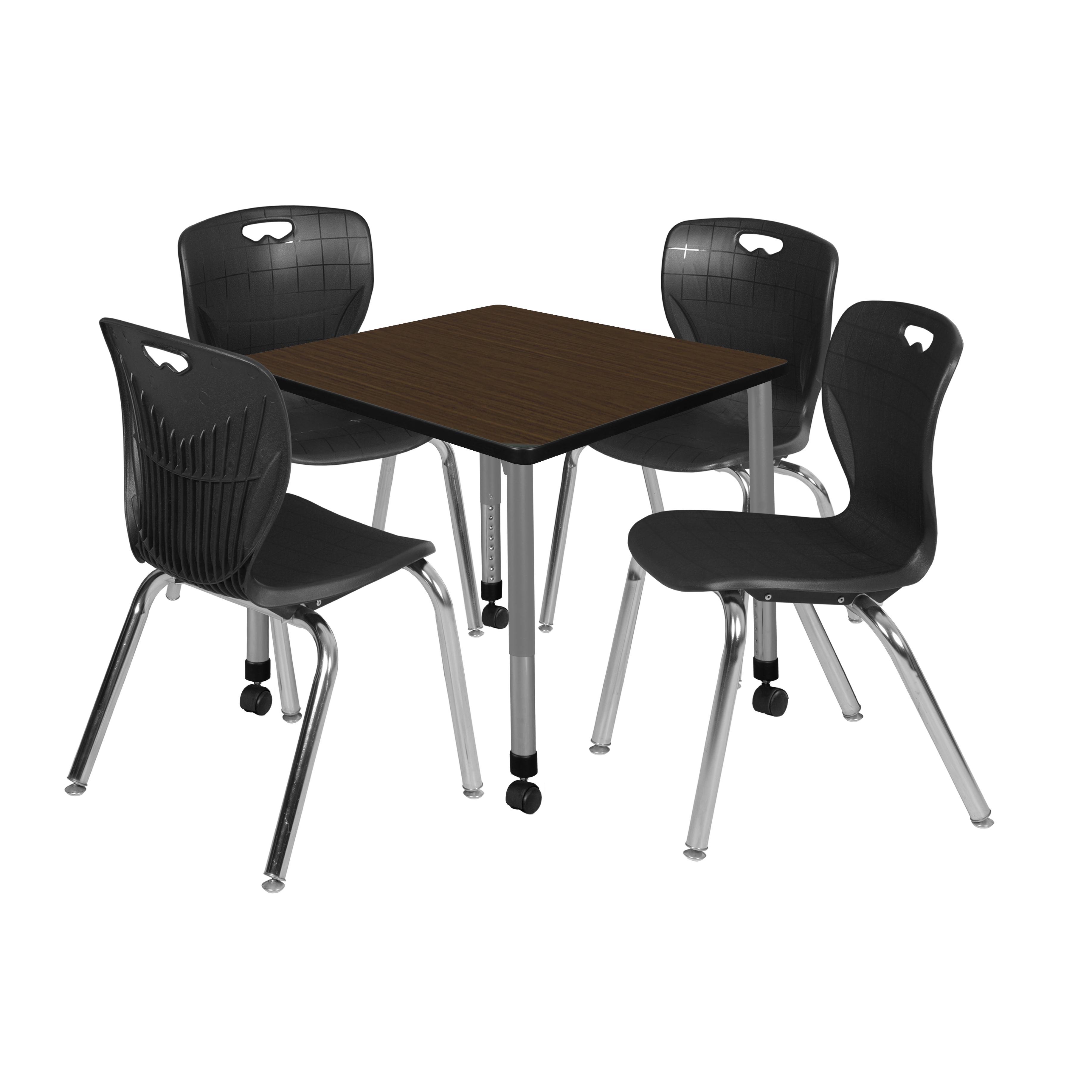 Regency Kee 30 in. Square Mobile Adjustable Classroom Table & 4 Andy 18 in. - Picture 28 of 48
