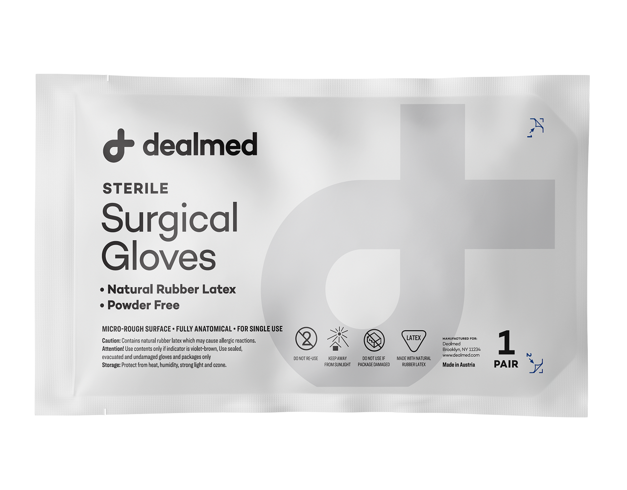 Dealmed Surgical Latex Gloves, Sterile Powder-Free, 50 Pairs/Box - Picture 36 of 57