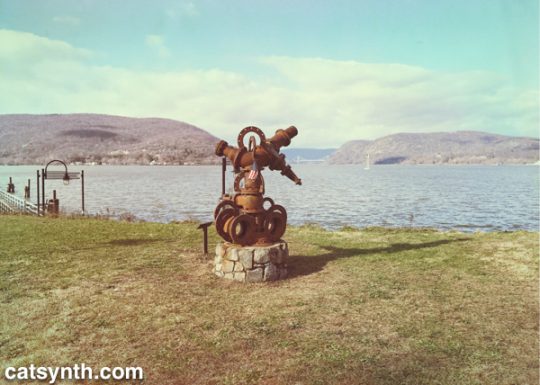 Sculpture at Fleishmann Pier in Peekskill, NY