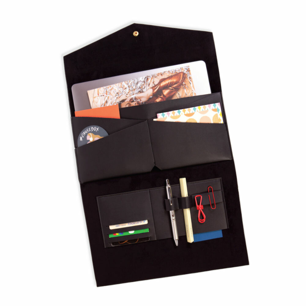 Megan Portfolio Clutch XL (Black)
