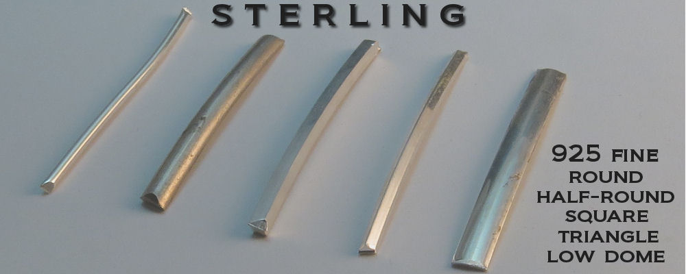 Sterling 925 Round, Half-Round, Square, Triangle, Low Dome Wire