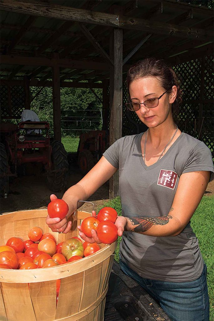 Crystal Miller manages vegetables for Double H Farms inside the city of Nashville.