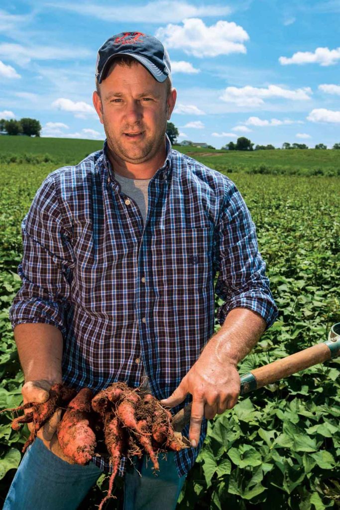 Matt West, who grows sweet potatoes at Fayetteville, Tennessee, calls the Second Harvest program a win-win for everyone.