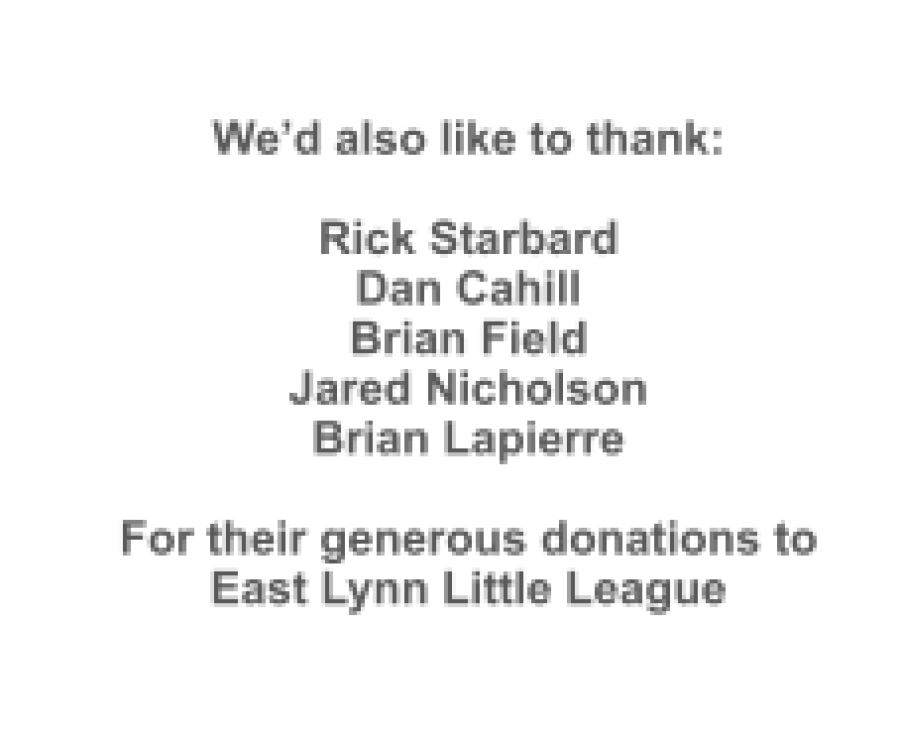 East Lynn Little League, Inc Powered by TeamLinkt