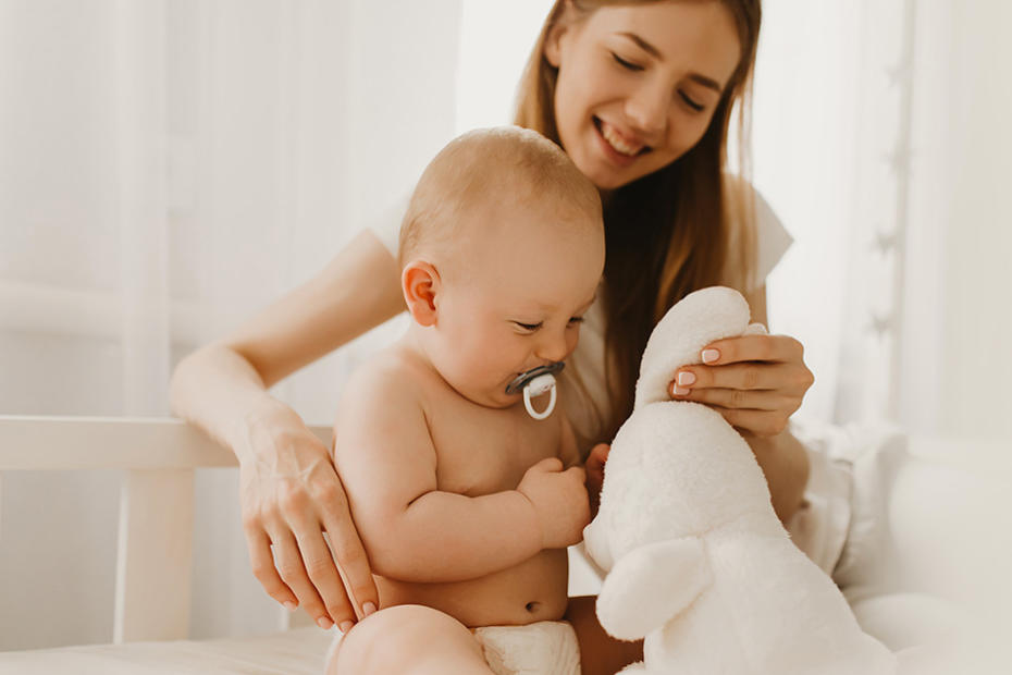 Birth mother visiting baby open adoption