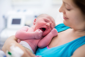 Birthmother And Baby At Hospital