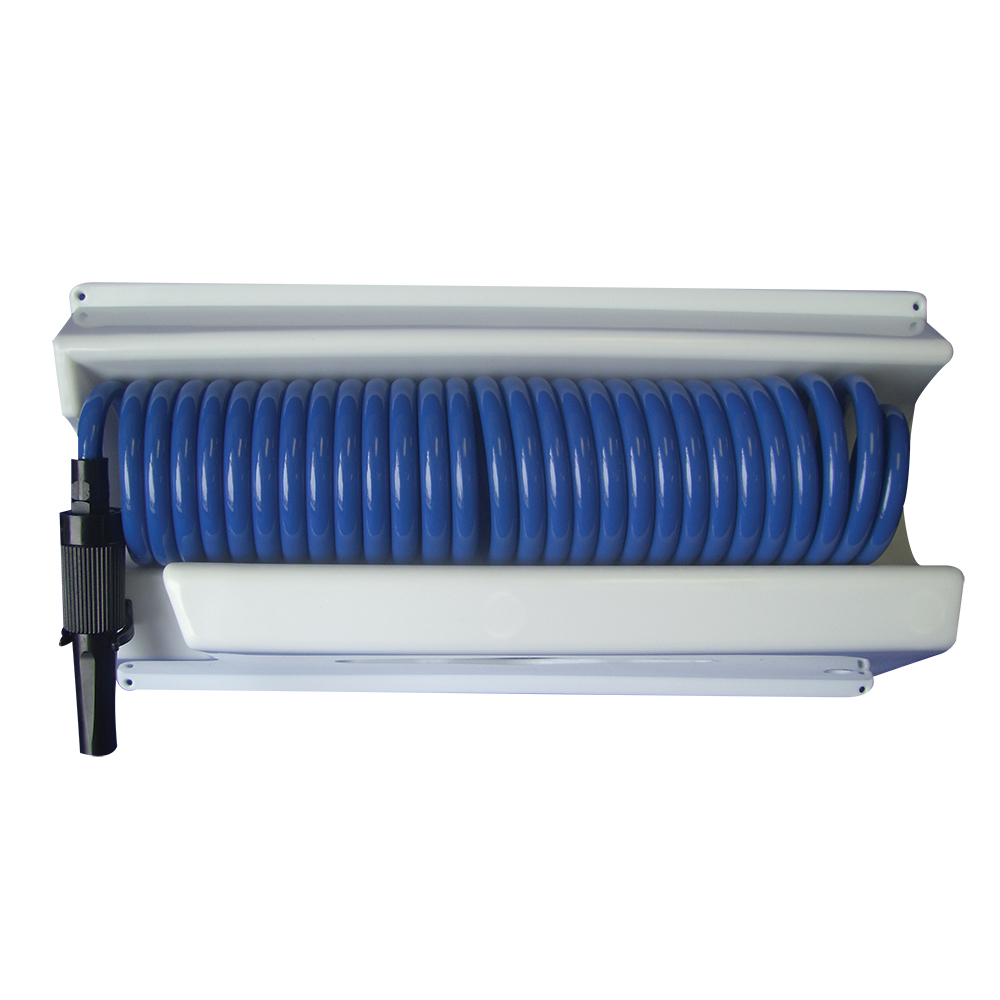 Whitecap 25 Blue Coiled Hose w//Adjustable Nozzle