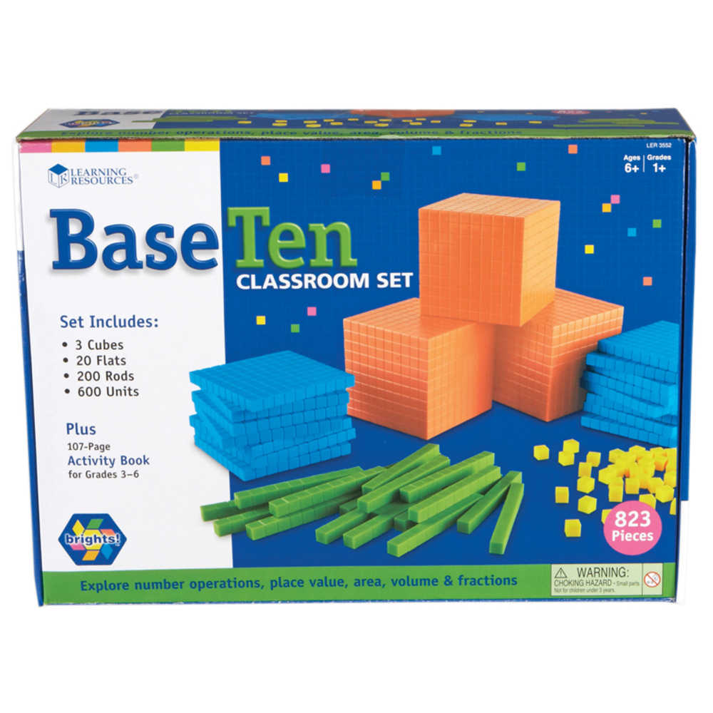 LEARNING RESOURCES LER3552 Brights! Base Ten Classroom Set eBay