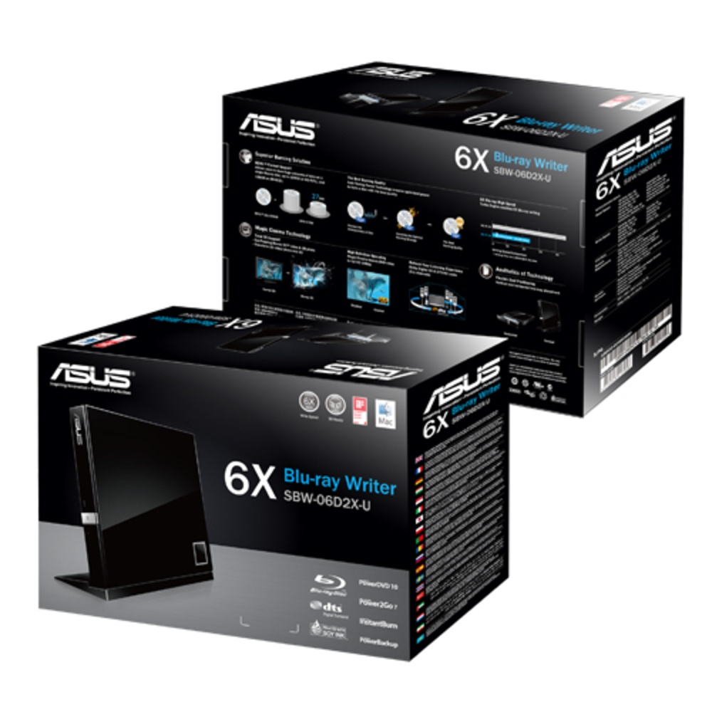 Asus Sbw-06D2X-U Bdxl Writer 6X Usb 2.0 Blk 128Gb/Disc Multi