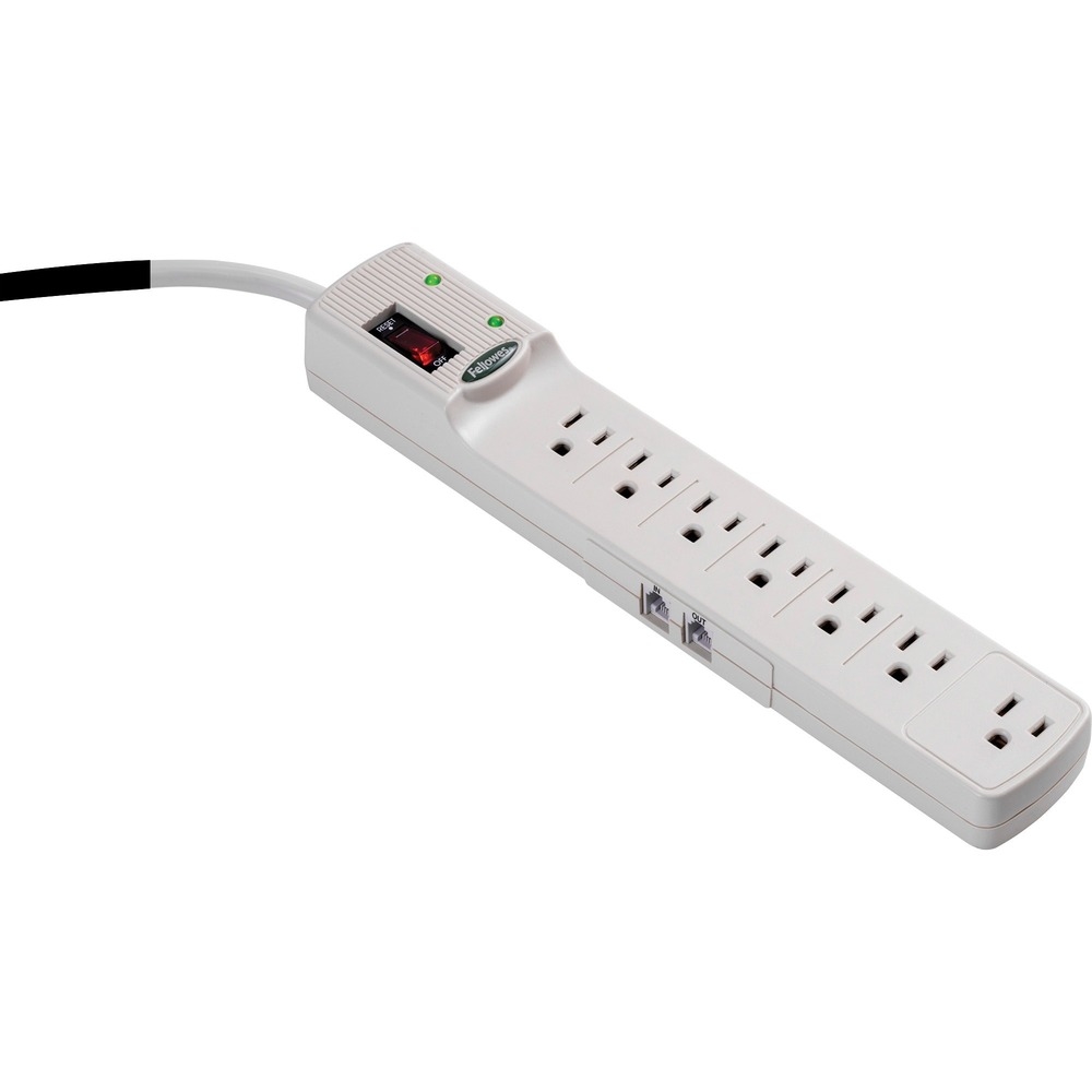 FELLOWES INC. 99014 SURGE PROTECTOR 7 OUTLETS. 1000 JOULES EMI/RFI