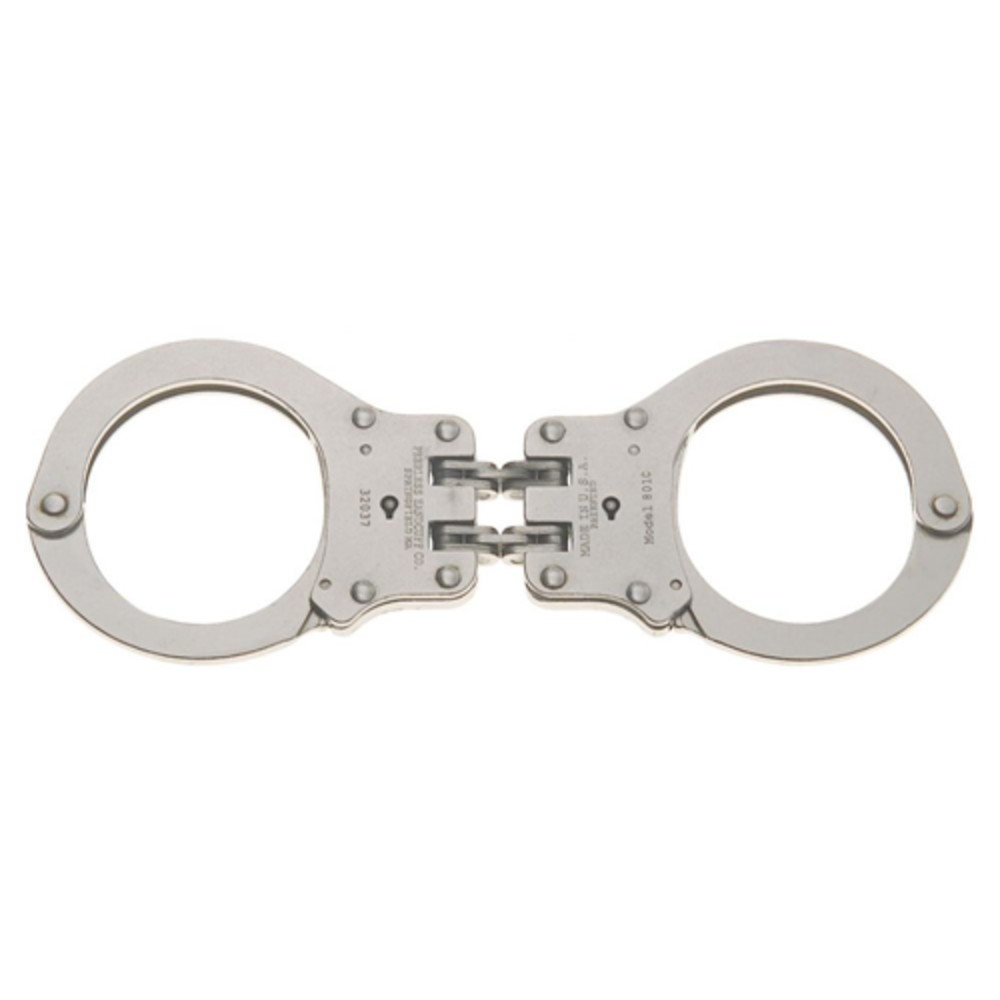 ★最終値下★中古の米国製 手錠 PEERLESS HANDCUFF Peerless Handcuff Company 4801 Model 801C Hinged Nickel